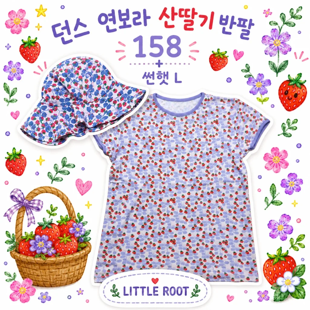 던스 산딸기 반팔 158 + 썬햇 L 세트