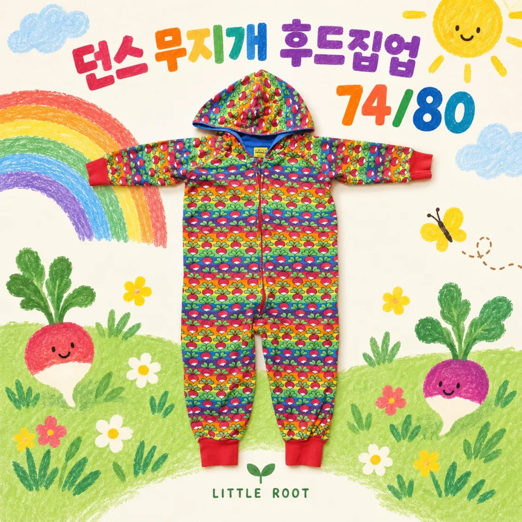 던스 무지개 순무 후드집업 74/80