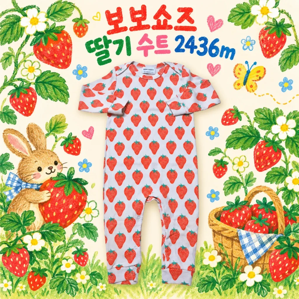 보보쇼즈 딸기 수트 24-36M