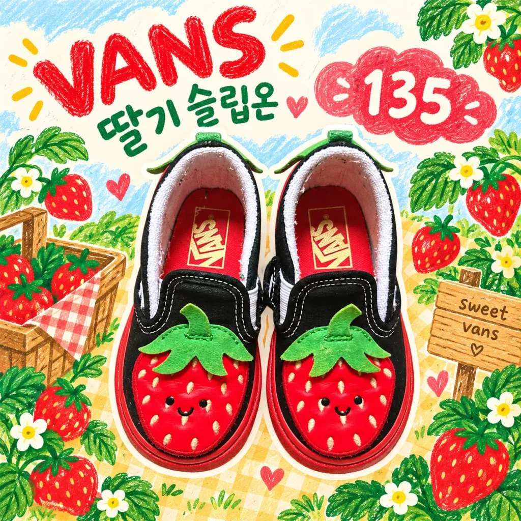 반스 딸기 슬립온 135